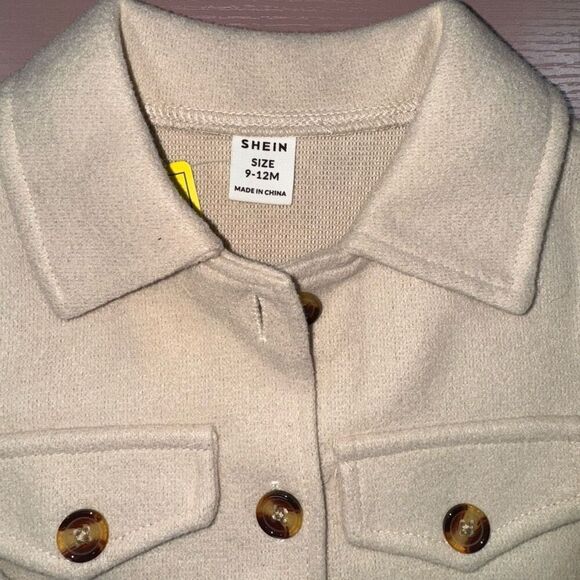 NEW Shein Peacoat 9-12m - Picture 3 of 4